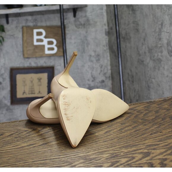 Nine West Womens Tatiana Stiletto Pointy Toe Dress Pumps Natural Brown 9.5M - Picture 5 of 12